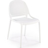 K532 white perforated plastic chair Halmar