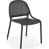 K532 black perforated plastic chair Halmar