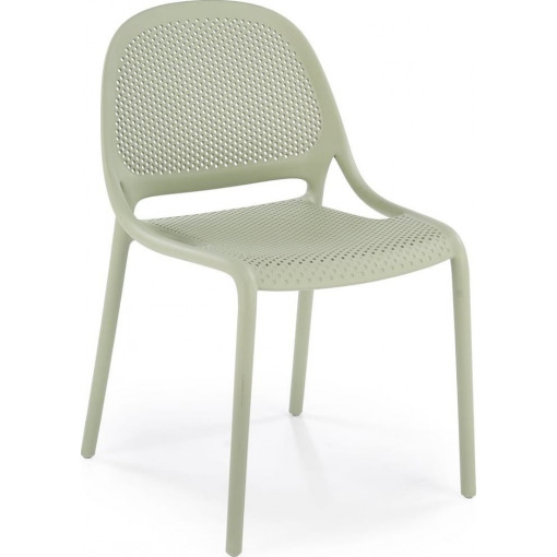 K532 mint perforated plastic chair Halmar