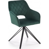 K535 green velvet swivel chair Halmar