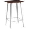 Paris Wood 60x60 white&amp;walnut square bar table D2.Design