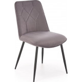 K539 grey velvet chair with stitching Halmar