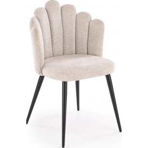 K552 beige upholstered "shell" chair Halmar