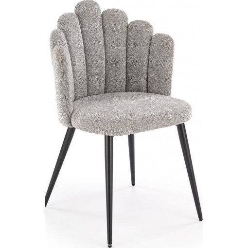 K552 grey upholstered "shell" chair Halmar