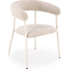 K557 light beige upholstered chair with armrests Halmar