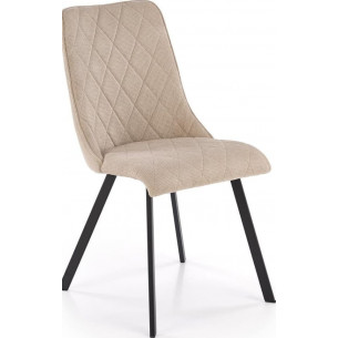 K561 beige upholstered chair with quilted backrest Halmar