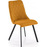 K561 mustard upholstered chair with quilted backrest Halmar