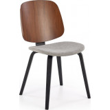 K563 walnut&amp;ash&amp;black wooden upholstered chair Halmar