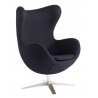 Designerski Fotel tapicerowany Jajo Chair Czarny D2.Design do salonu i sypialni.