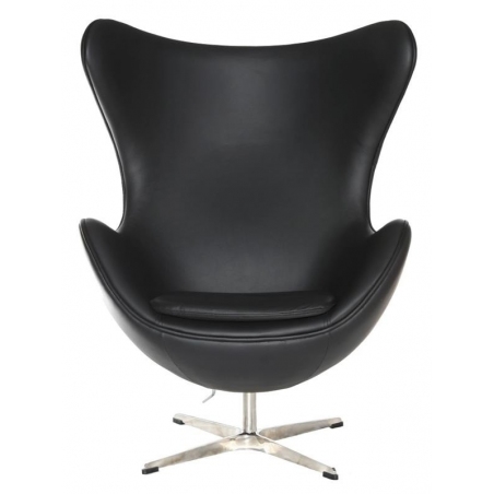 Jajo Chair Leather black swivel armchair D2.Design