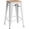 Paris Wood 65 natural&amp;white scandinavian bar stool D2.Design