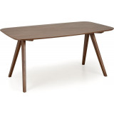 Miguel 160x90cm walnut veneer table Halmar
