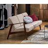 Milano 175cm walnut&amp;beige prl/vintage 3-seater sofa Halmar