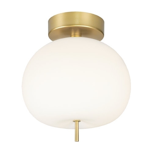 Apple 28 white&amp;brass glamour glass ceiling lamp Altavola