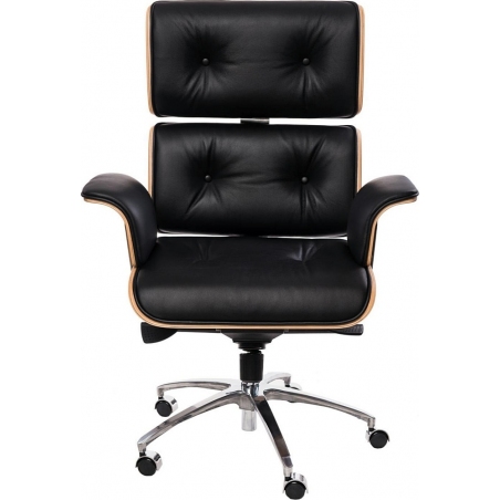 VIP black leather office armchair D2.Design