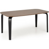 Pedro 160x90cm walnut&amp;black veneered table Halmar