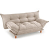 Pillow 190cm beige upholstered sofa bed Halmar