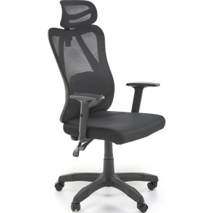 Ramos black ergonomic office chair with adjustment Halmar