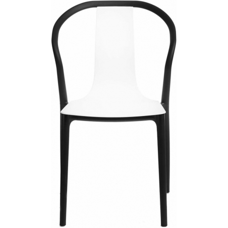 Stylowe Krzesło z podłokietnikami Bella z tworzywa Białe D2.Design do salonu i jadalni.