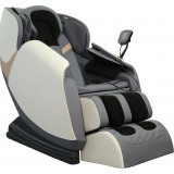 Solaria cream&amp;ash gray relaxation armchair with massage and heating function Halmar