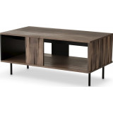 Swing 100x54cm walnut/black coffee table with shelf Halmar