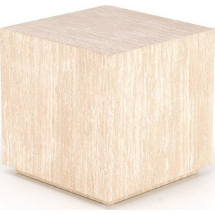 Travertino 45x45cm travertine square side table Halmar