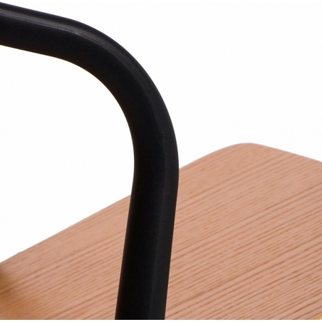Designerskie Krzesło drewniane z podłokietnikami Bella Wood Czarne D2.Design do jadalni i salonu.