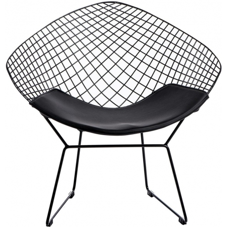 Designerskie Krzesło druciane Harry Arm Black Czarne D2.Design do jadalni, salonu i kuchni.
