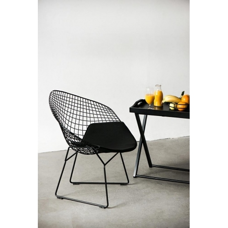Harry Arm black wire metal chair D2.Design