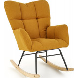 Vasco mustard quilted rocking chair Halmar