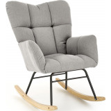 Vasco ash grey quilted rocking chair Halmar