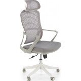 Vesuvio II grey&amp;white office chair with headrest Halmar