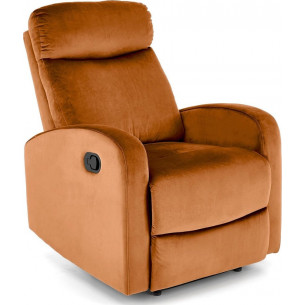 Wonder velvet cinnamon reclining rocking armchair with cradle function Halmar