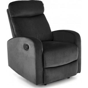 Wonder velvet black convertible rocking armchair Halmar