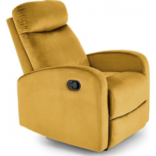 Wonder velvet mustard fold-out rocking armchair with cradle function Halmar