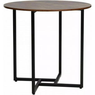 Alto 80cm rustic brown&amp;black round loft table Signal