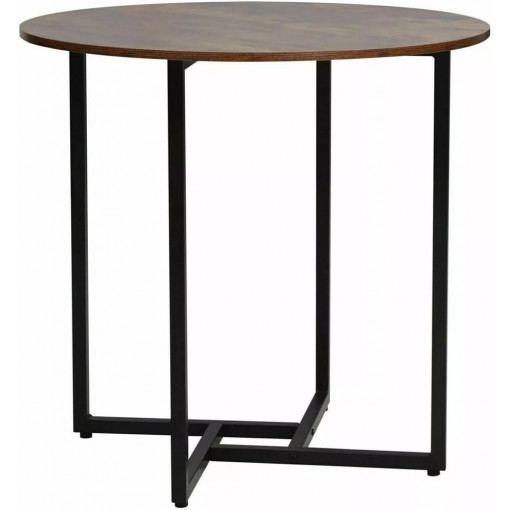 Alto 80cm rustic brown&amp;black round loft table Signal