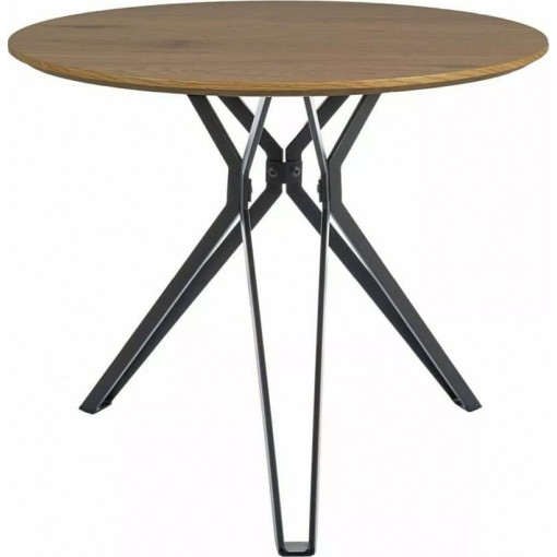 Colt 90cm oak&amp;matte black round loft table Signal