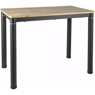 Damar 100x60cm oak aristan&amp;black mat rectangular table Signal