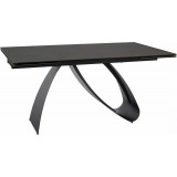 Stół nowoczesny rozkładany Diuna Ceramic 160-240x90cm brązowy ossido bruno / czarny mat Signal