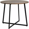 Luna 90cm rustic brown&amp;matte black round loft table Signal