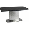 Moncler 160-240x90cm black sahara noir&amp;black matte&amp;silver ceramic table with one leg Signal