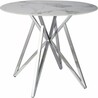 Stół ceramiczny glamour Murano 90cm biały efekt marmuru / chrom Signal
