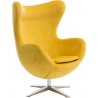 Designerski Fotel wypoczynkowy Jajo Velvet Żółty D2.Design do salonu i sypialni.