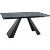 Salvadore ceramic 160-240x90cm sea verde alpi&amp;black mat extendable glass table Signal