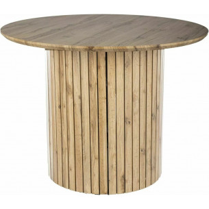 Socrates 100cm oak aristan round table on one leg with slats Signal