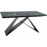 Westin ceramic 160x90cm in sea verde alpi&amp;black mat extendable modern dining table Signal