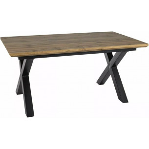 Xaviero 160-240x90cm oak aristan&amp;black mat loft extendable table Signal