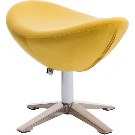 Jajo Velvet yellow upholstered footstool D2.Design