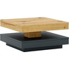 Cotto 67x67cm oak aristan&amp;anthracite square coffee table with swivel top Signal